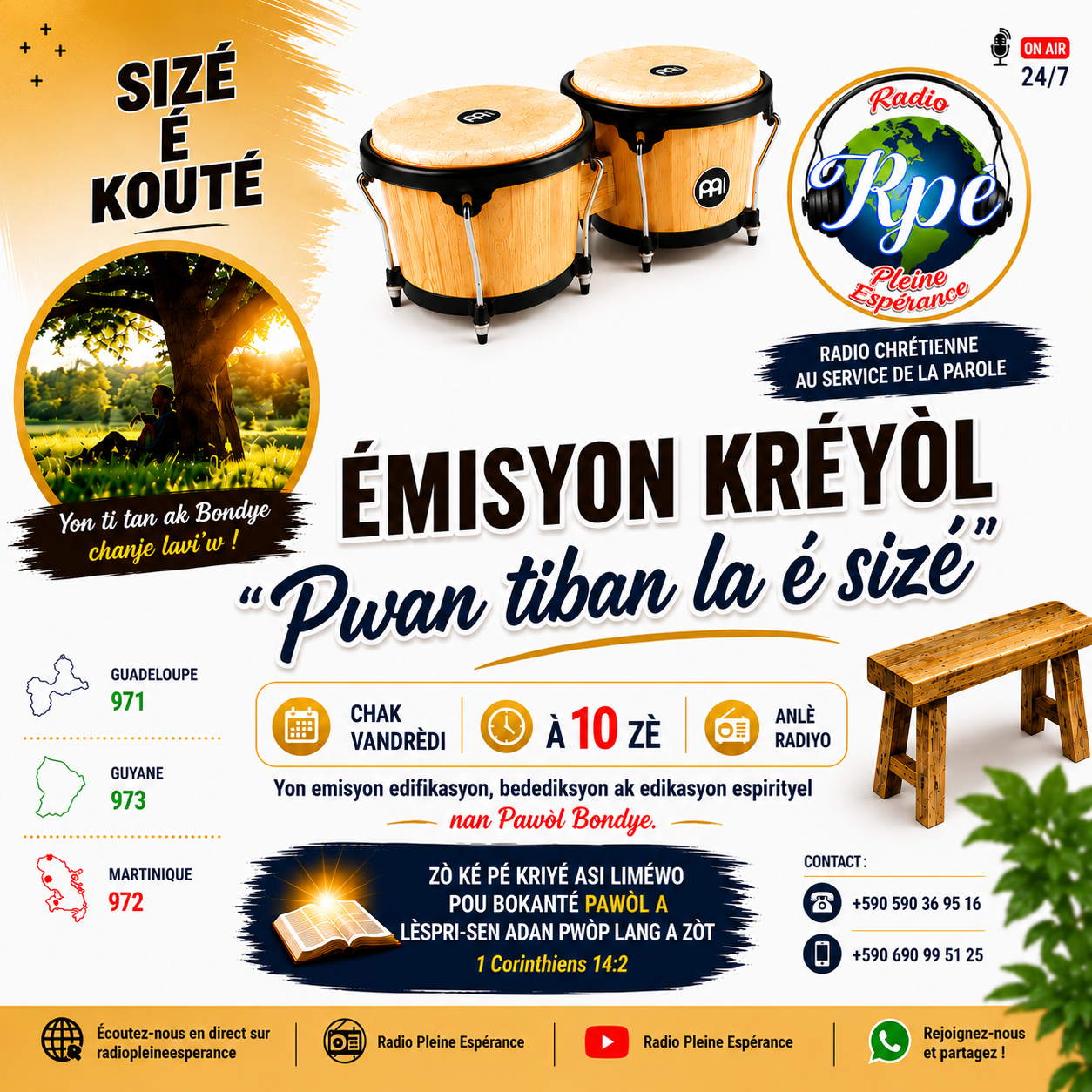 Emisiyon kréyol pwan tiban la é sizé — Romains ch.7